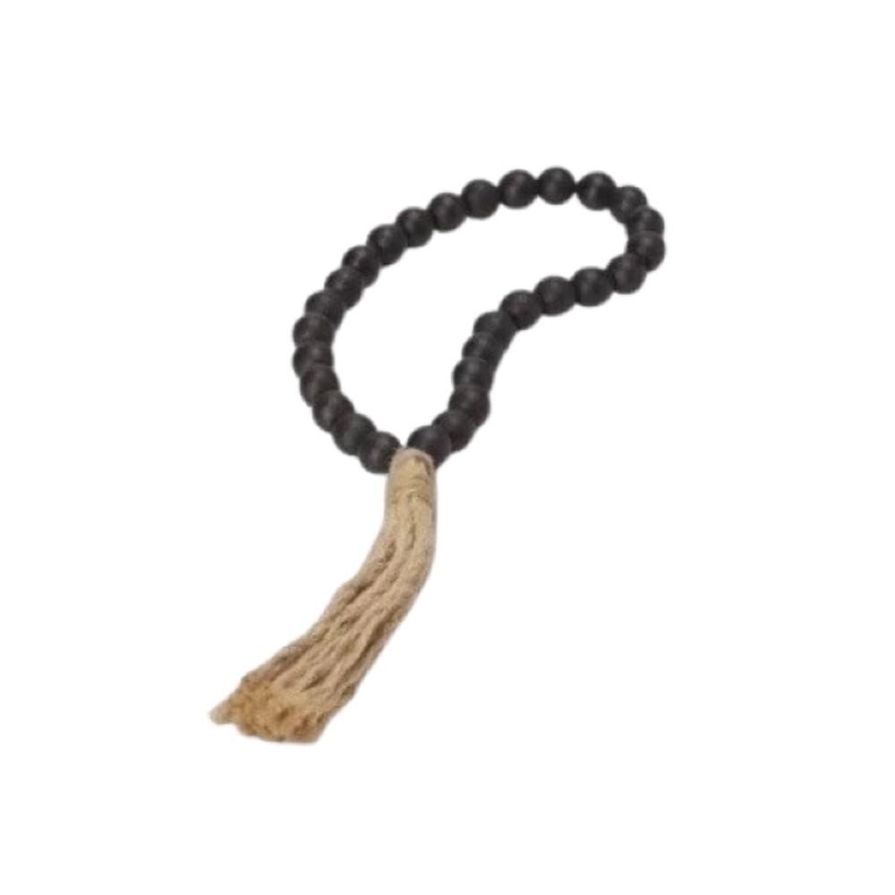 Colar Decorativo Em Madeira Preto Pequeno