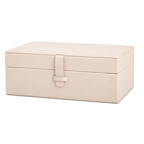 Caixa Em Mdf Com Revestimento Em Pu Off White Pequena