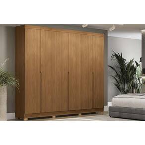 Guarda Roupa Casal 6 Portas E 4 Gavetas C- Pés Cb02r582 Canela