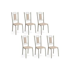 Cadeira Sala De Jantar Florença 2c005nk Aço Kit 6 Un Niquel-nude 16 - Kappesberg