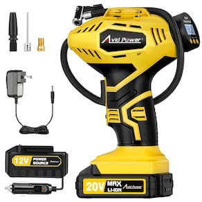 Inflador de pneus AVID POWER Compressor de ar portátil sem fio 20V