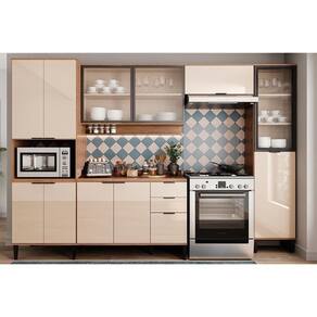 Cozinha Completa Alpha 5 Peças (2aéreos+1balcão+1paneleiro+1torrequente) C5p69 Freijo-off White - Carraro