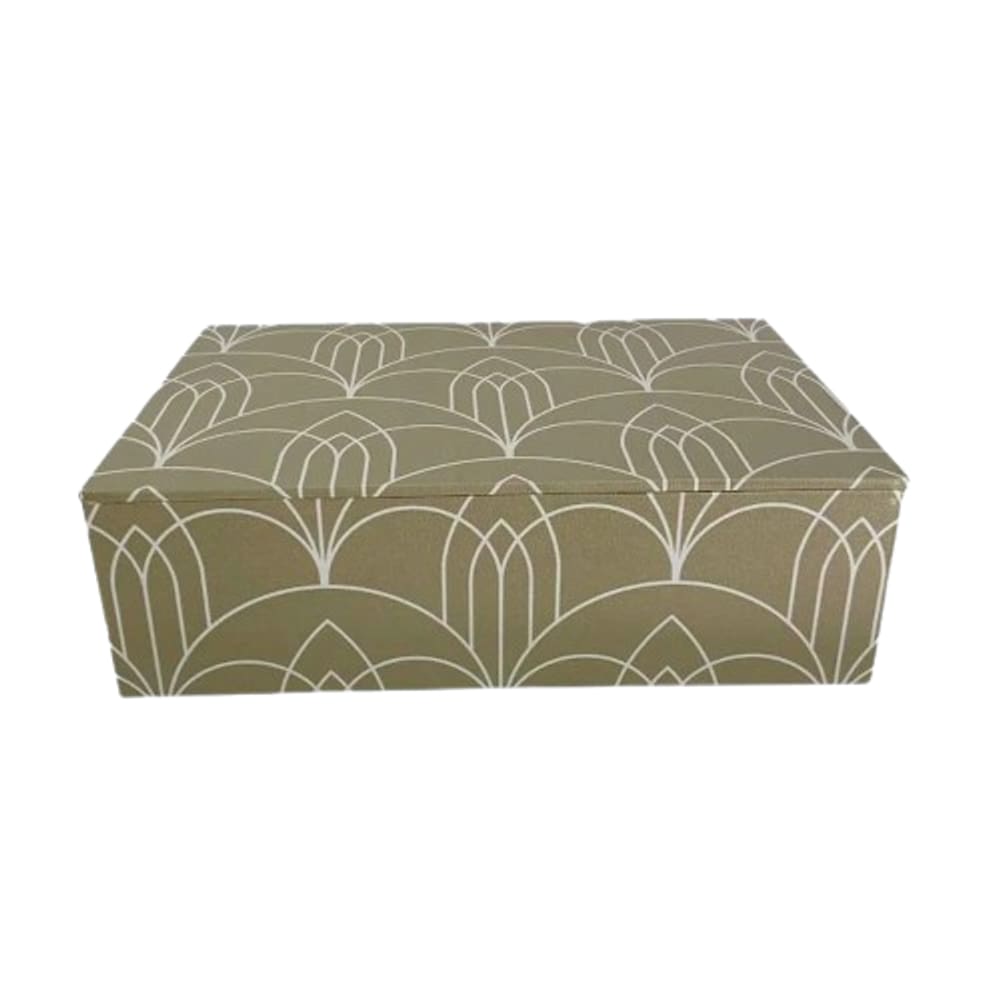 Caixa Decorativa Verde Estampada Grande