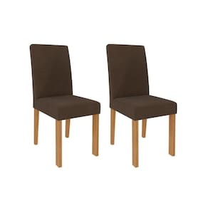Kit 2 Cadeiras Sala Jantar Maia 2 Un Nature-suede Mascavo Chocolate - Cimol