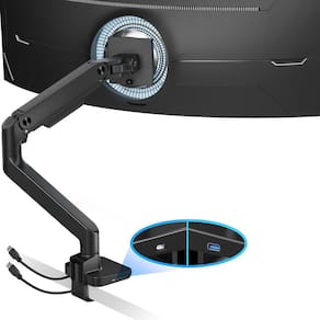 Suporte de monitor ARES WING Single com USB A/C 17-49" 20-44 libras