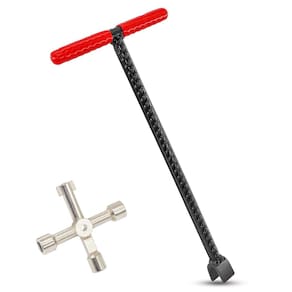Chave do medidor de água CIZTADA 40cm com ferramenta multifuncional de 4 vias