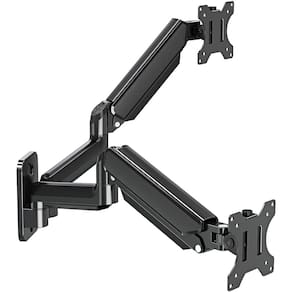 Suporte de parede com monitor duplo ErgoFocus para telas de 13-32"