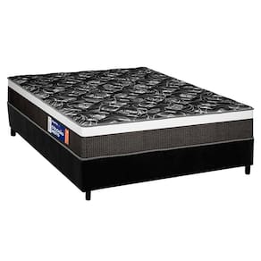 Cama Box Casal: Colchão Espuma D33 Plumatex Selectus + Base CRC Suede Black (138x188)
