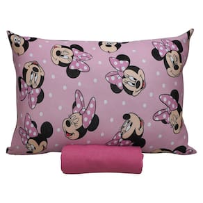 Jogo de Cama Portallar Solteiro Malha 100% Algodão Disney Big Minnie 2 Pçs Rosa