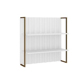 Armário Aéreo Para Cozinha Bella Ripado 2606 Com 2 Prateleiras 80cm Branco - Carraro