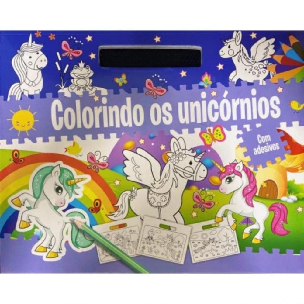 Colorindo - Unicornios Com Adesivos