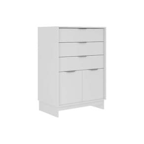 Cômoda Juvenil 1112 c/ 2 Portas e 3 Gavetas Branco - Carraro