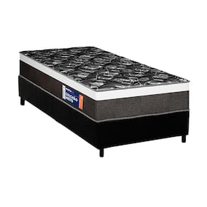 Conjunto Box Solteiro: Colchão Espuma Plumatex D33 Selectus + Base CRC Suede Black (88x188)