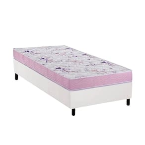 Cama Box Solteiro: Colchão Espuma D33 Ortobom Physical Hiper Resistente 17 + Base CRC Courano White (78x188)