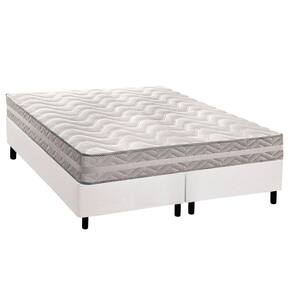 Conjunto Box Queen: Colchão Espuma Paropas D28 / Master AG80 Prata Double Face 17 + Base CRC Courano White (158x198)
