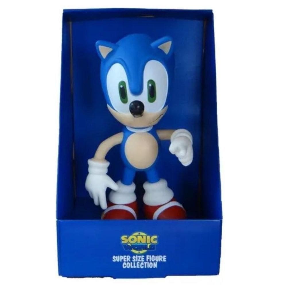 Boneco Sonic Vinil 23cm Azul