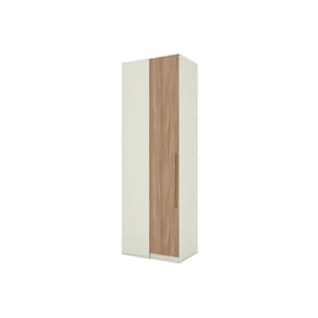 Módulo de Quarto Solteiro Guarda Roupa Canto Reto c/ 1 Porta MC14 Seletto Areia/Jequitibá - Henn