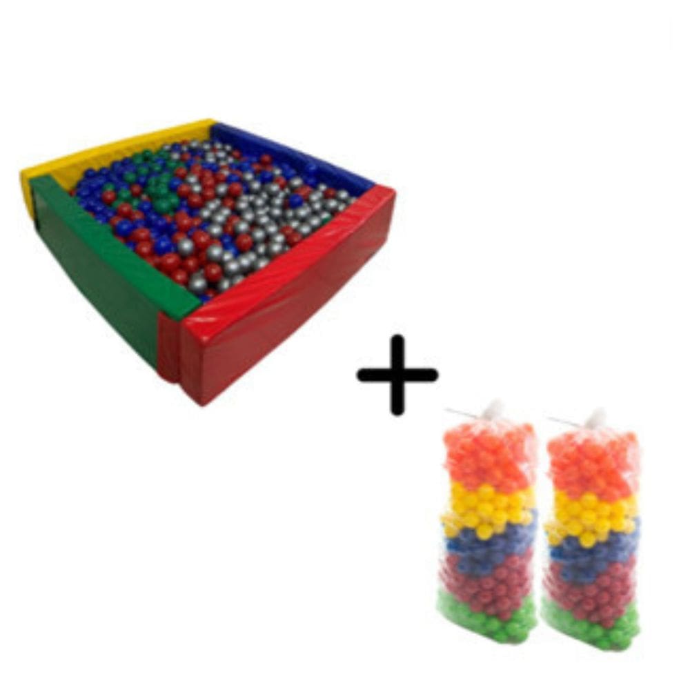 Piscina de Bolinhas Infantil 1,20m com Cercado de Espuma e 200 Bolas que Suportam 40kg