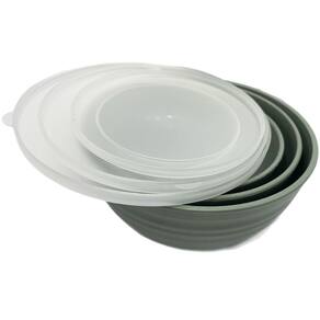 Jogo De Bowls De Bambu Com Tampa Lyor Pp 3peças