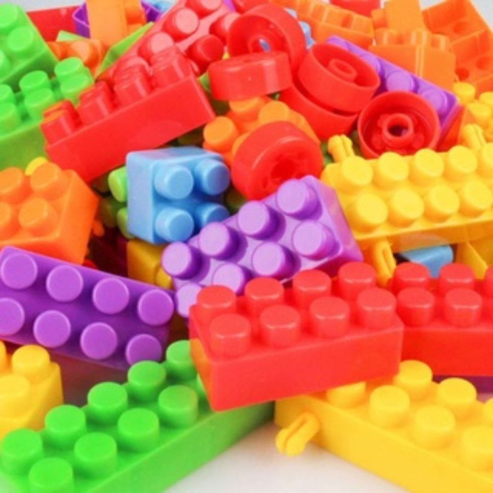 50 Multi Blocos Coloridos - Monta Monta para Aprendizado e Diversão Infantil