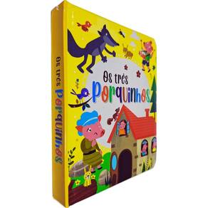 Livro Físico Infantil Cartonado Série Contos Almofadados: Os Três Porquinhos