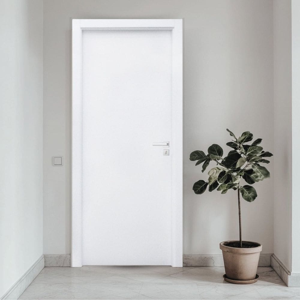 Porta Lisa Uv Batente Regulável 13cm a 19cm Guarnição 5cm 62cm X 210cm Esquerdo Rodam