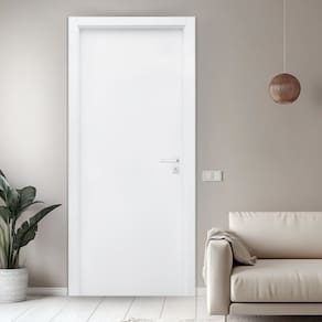 Porta Lisa Uv Batente Regulável 13cm a 19cm Guarnição 5cm 102cm X 210cm Esquerdo Rodam