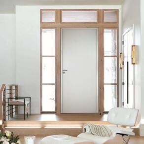 Porta Lisa Prime Batente Regulável 16-20 Guarnição 5cm 92 X 210ccm Esquerdo Rodam Branco