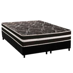 Cama Box Queen: Colchão Ortopédico Paropas D28 / Master AG80 Black Double Face 25 + Base CRC Suede Black (158x198)