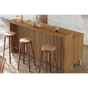 Balcão de Cozinha Modulado Burguesa c/ 3 Portas e 4 Gavetas Freijó/Branco - Nesher