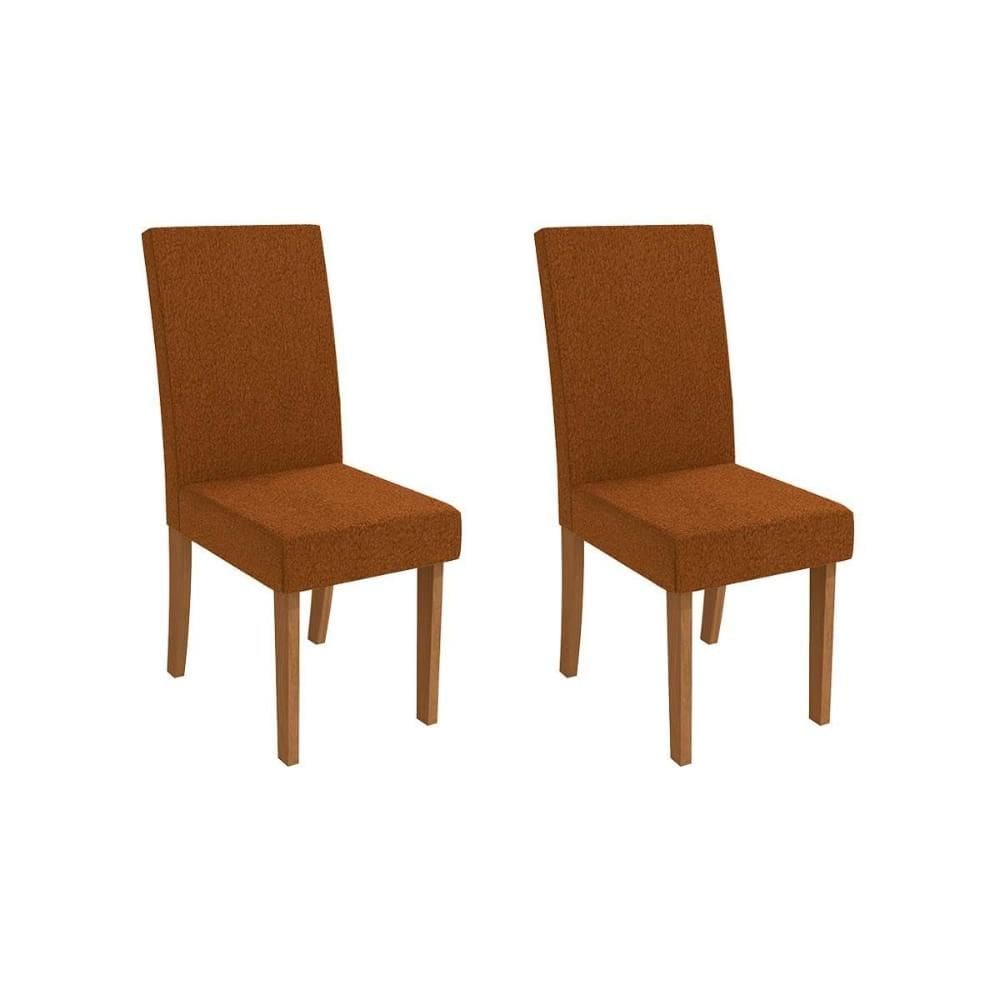 Kit 2 Cadeiras de Cozinha 2CAD131 2 Un Canela/Boucle Terracota - Kappesberg