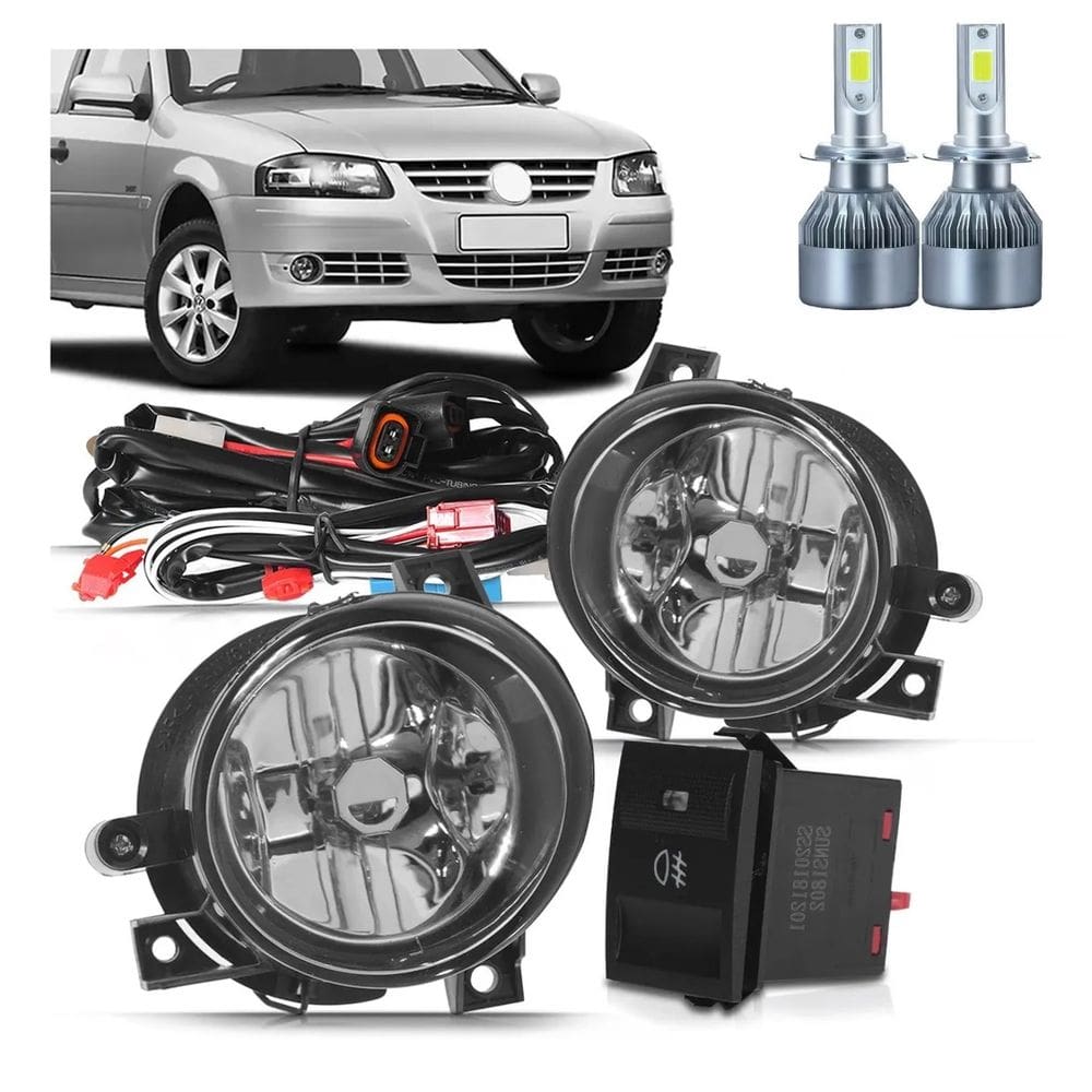 Kit Farol Neblina Milha Gol Saveiro Parati G4 2006 até 2014