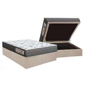Conjunto Box Baú Casal: Colchão Molas Orthoflex D33 ComfortPedic Line Black + Base CRC Suede Clean (138x188)