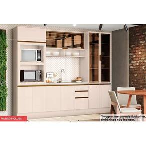 Cozinha Modulada Henn Connect 6 Peças (1Aéreo+1Balcão+2Paneleiros+2Complementos) C5P71 Off White-Henn