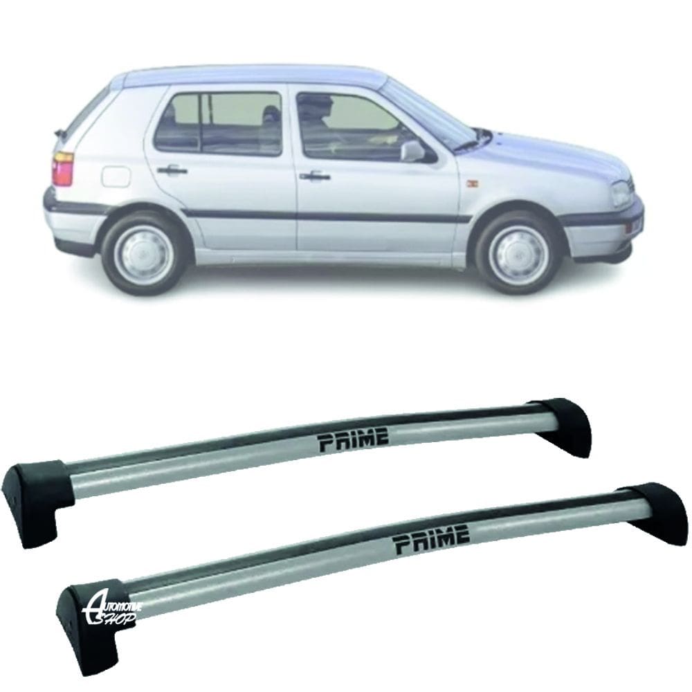 Rack Teto Aluminio Prime VW Golf MK3 4pts 91-99 Prata PR080