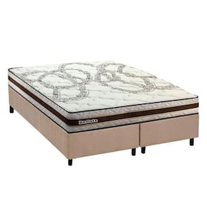 Cama Box King: Colchão Espuma D45 Paropas Resiste Hotel DouFace + Base CRC Suede Clean (193x203)