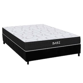 Cama Box Casal: Colchão Espuma D45 Orthoflex Bari + Base CRC Suede Black (138x188)