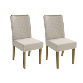 Kit 2 Cadeiras Sala Jantar 2CAD129 2 Un Canela/Boucle Bege - Kappesberg