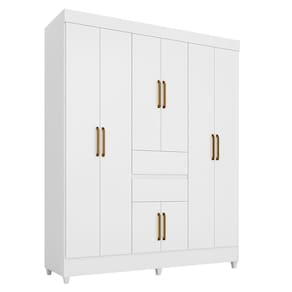 Guarda Roupa Casal Munique 8 Portas E 2 Gavetas Branco - Demóbile Branco