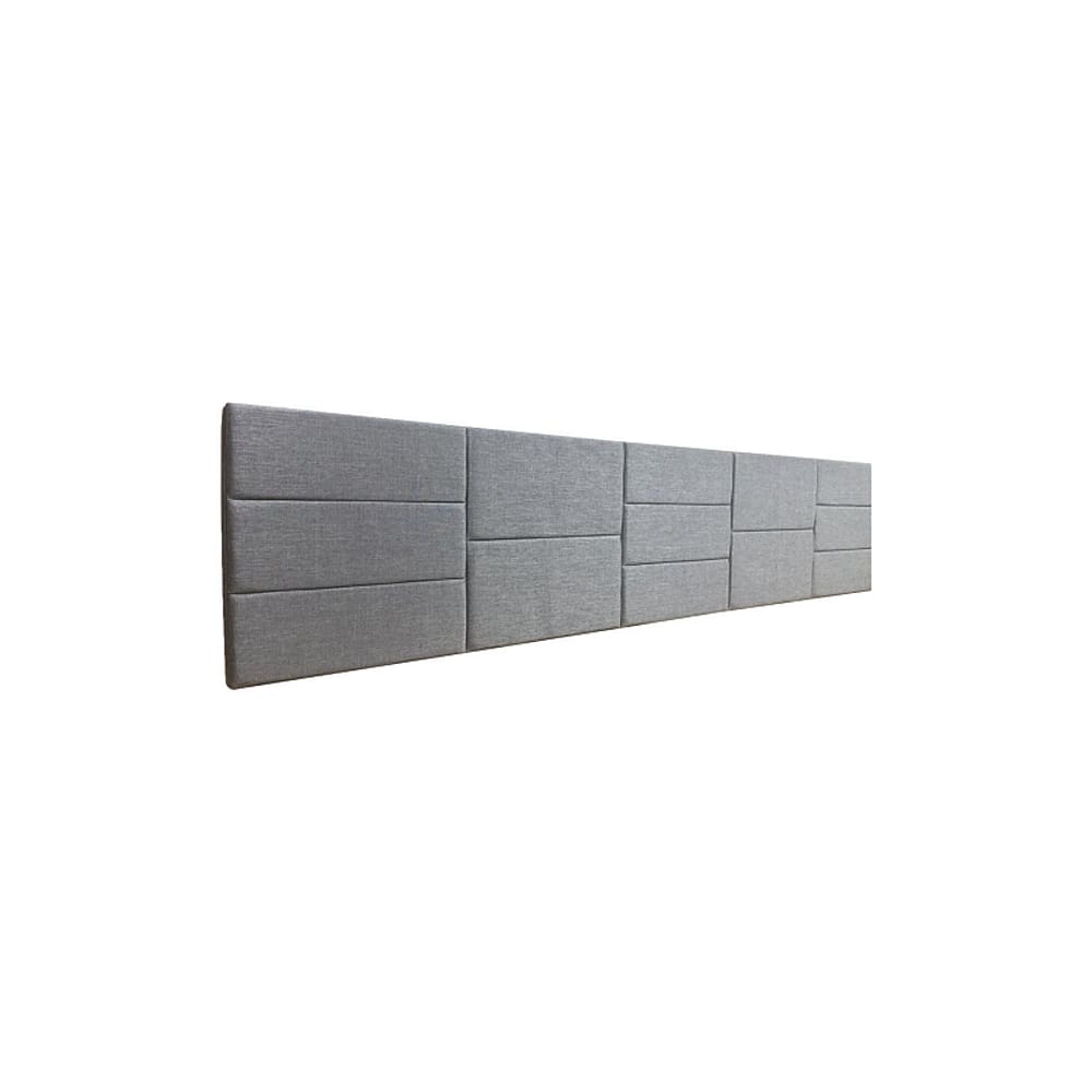 Cabeceira Estofada King 13 Blocos Não é Segredo Suede Liso Cinza 195x60