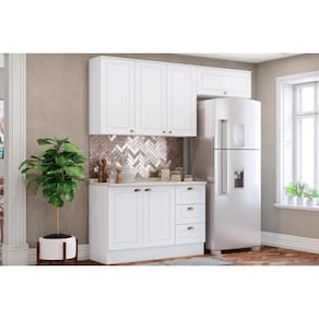Kit de Cozinha Completa 4 Peças Americana (2Aéreos+1Balcão+1Complemento) CZ148 Branco - Henn