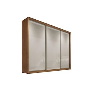 Guarda Roupas 3 Portas de Correr e 8 Gavetas Diamond/Londres Plus Cumaru/Fendi - Novo Horizonte