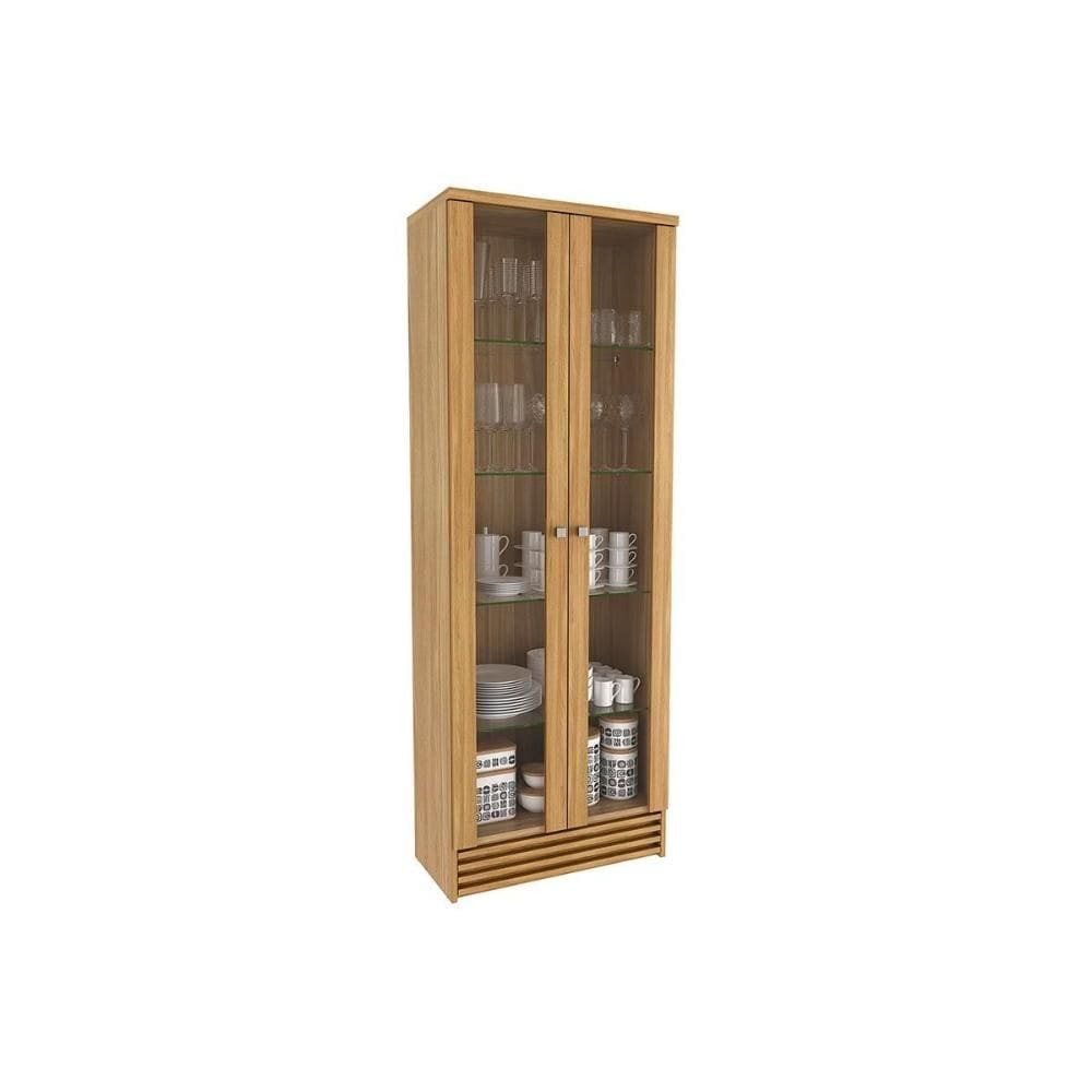 Paneleiro de Cozinha Modulado CR6002 c/ 2 Portas c/ Vidro 64cm Natural - Tecno Mobili