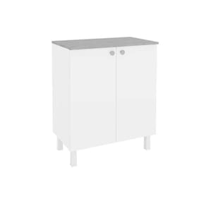 Gabinete Lavanderia Duo Duplo Baixo c/ 2 Portas Branco - Telasul