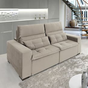 Sofá Retrátil e Reclinável 2 Lugares 220cm Essence Bege