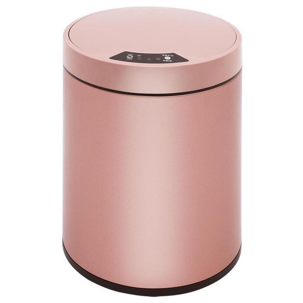 Lixeira Automatica Rose Gold Grande 12 Litros Sensor Inteligente Cozinha Banheiro Inox Cesto Lixo