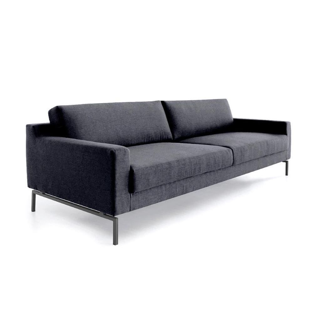 Sofá 3 Lugares Peppe Linho Cinza 210 cm