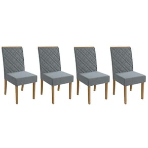 Kit 4 Cadeiras Sala Jantar 2CAD149FR 4 Un Freijo Cinza - Kappesberg