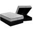 Cama Box Baú Queen: Colchão Espuma D45 Probel Guarda Costas PróExtreme Plus + Base CRC Suede Black (158x198) - Blush