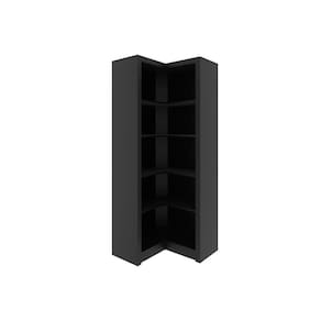 Estante de Livros ME4132 de Canto c/ 4 Prateleiras Preto - Tecno Mobili